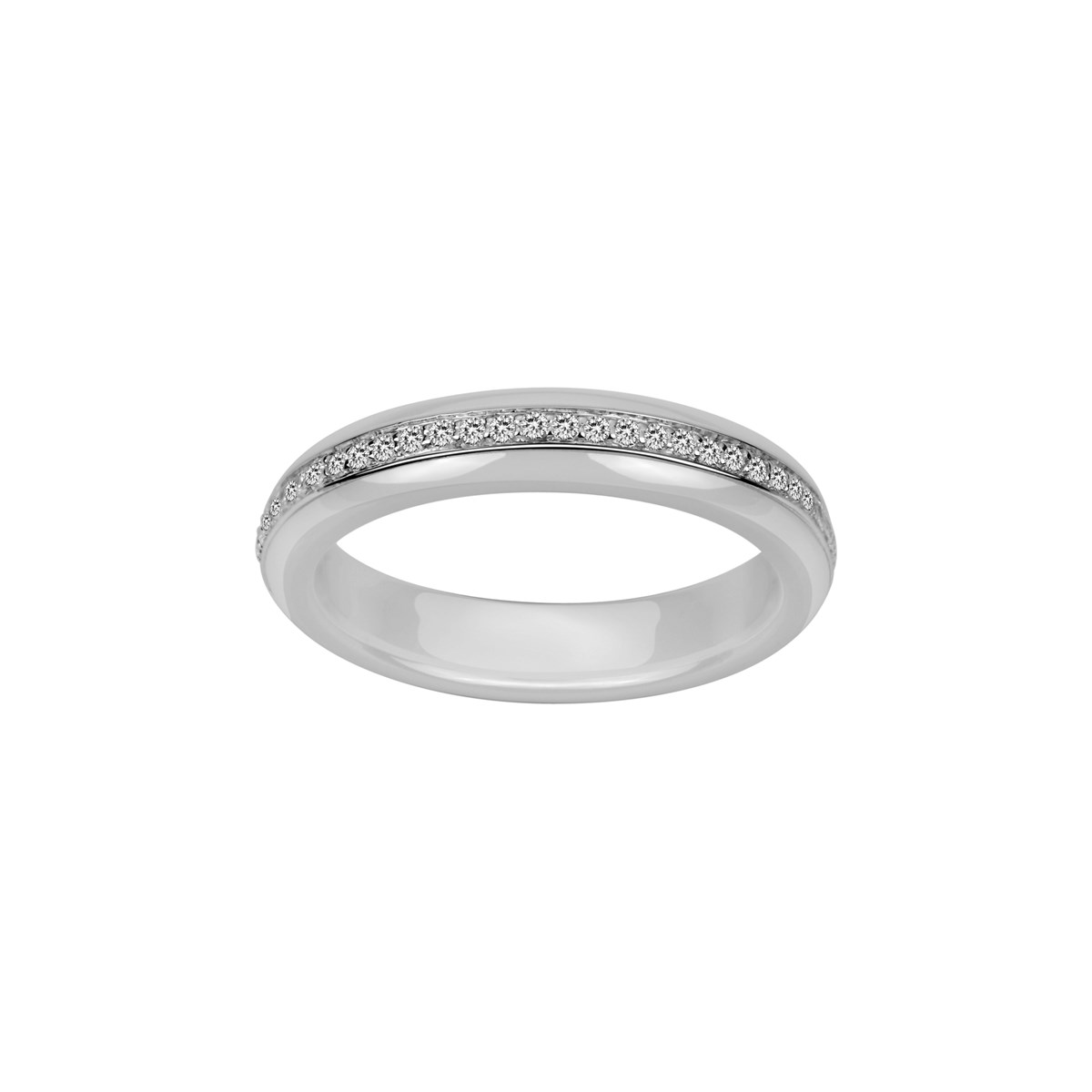 Bague en Argent avec oxyde de zirconium blanc