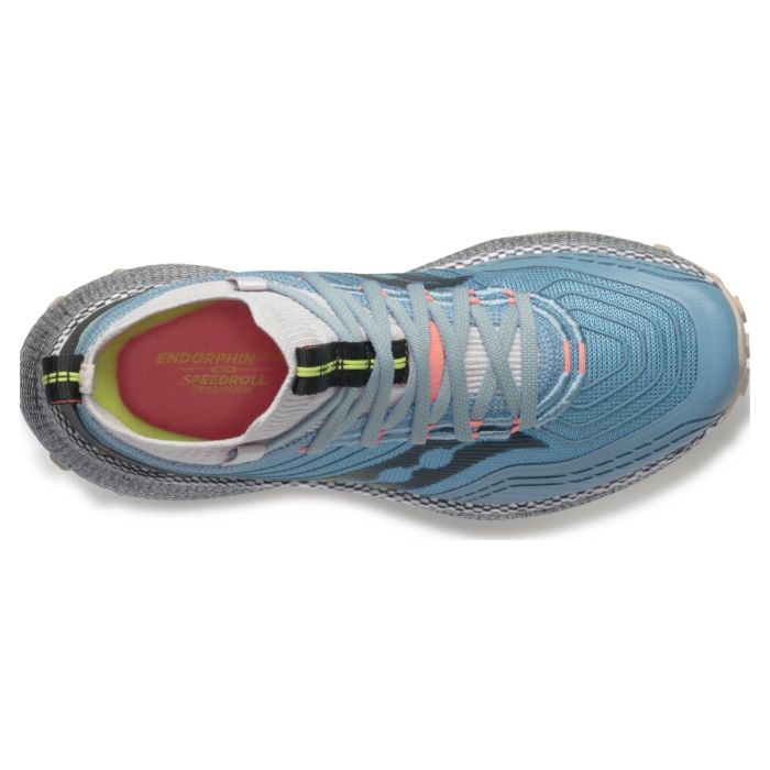 Saucony Dame Trailsko Endorphin Trail Mid Blå