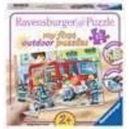 Ravensburger Outdoor-Puzzle Die Feuerwehr saust herbei, 12 Teile