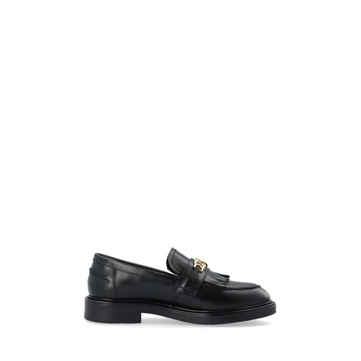 Bianco BIAAdda Fringe Chain Loafers, Black, 40