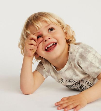 Petit by Sofie Schnoor T-Shirt - Julius - Warm Grey m. Tiger