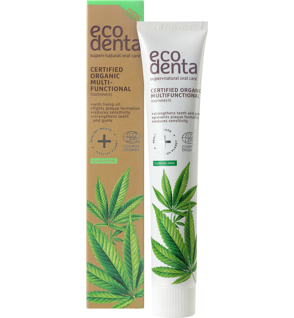 Ecodenta Tandpasta organic hennep olie (75 ml)