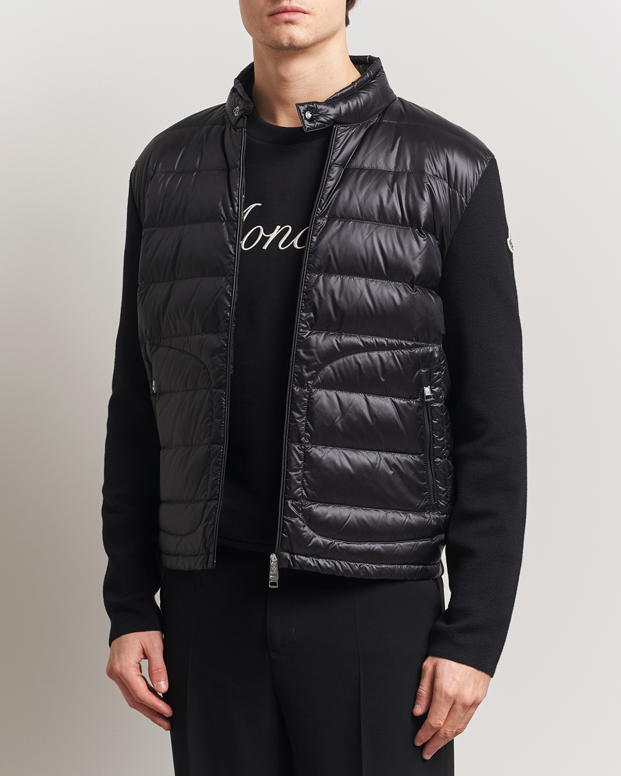 Moncler Hybrid Zip Cardigan Black