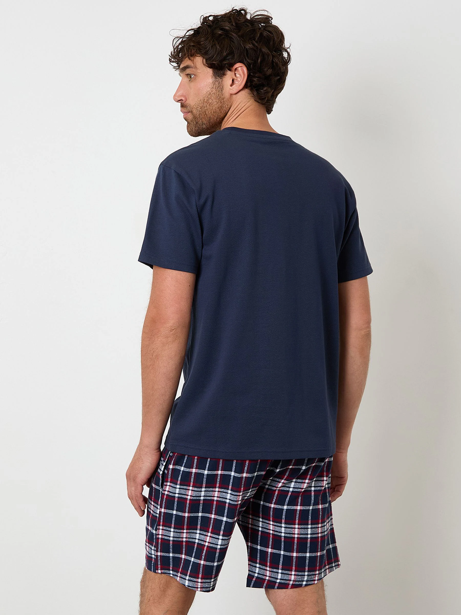 Threadbare Textured Check Shortie Pyjamas Set 2 Pack