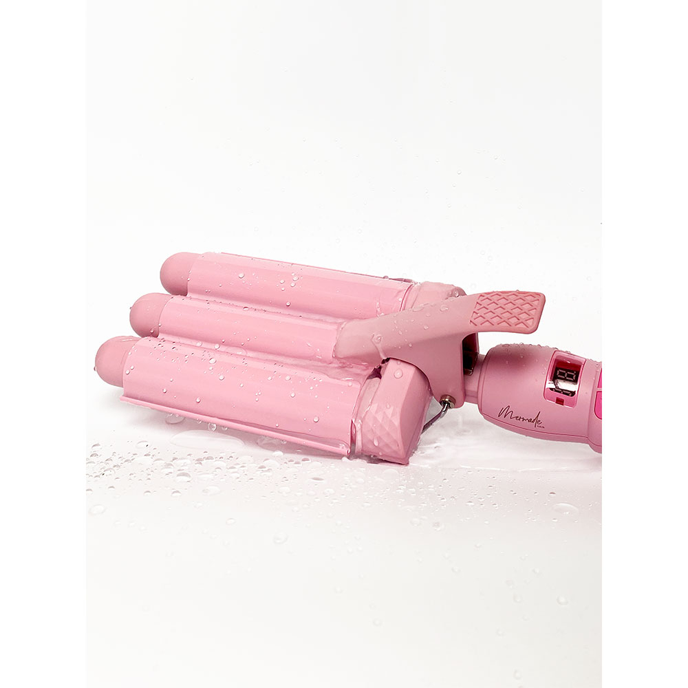 Mini Hair Waver 25mm Dreifaches Keramik Welleneisen Lockenstab  - Pink