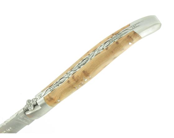 Laguiole 12 cm LYS - Genévrier - 2 mitres Couteau de poche par Laguiole en Aubrac