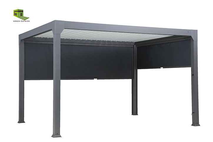 Rideau latéral Actual pour pergola Green Outside 3m gris sable