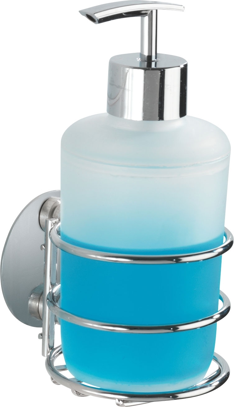 Wenko Turbo-Loc Seifenspender mit Edelstahl Wandhalterung 285 ml