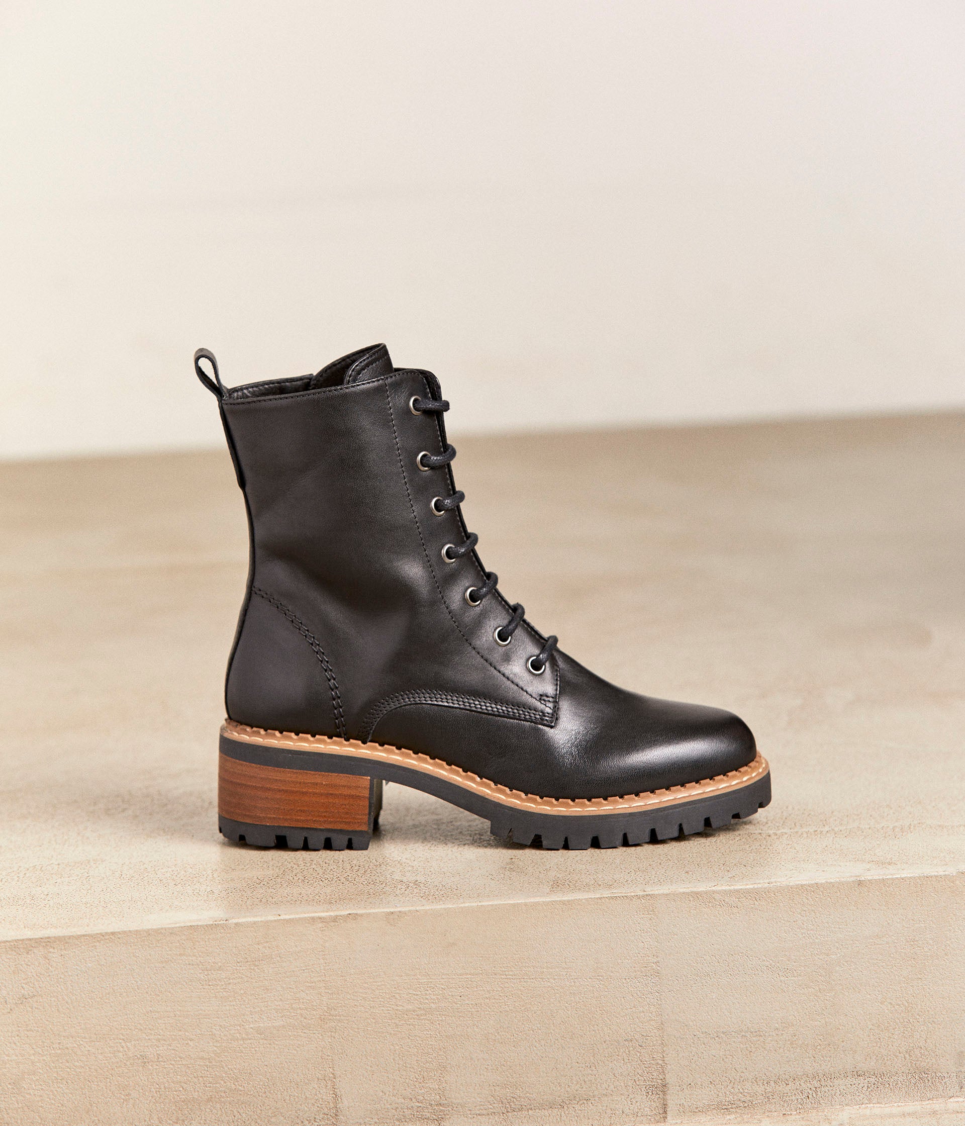 Bottines noires cuir Cécile
