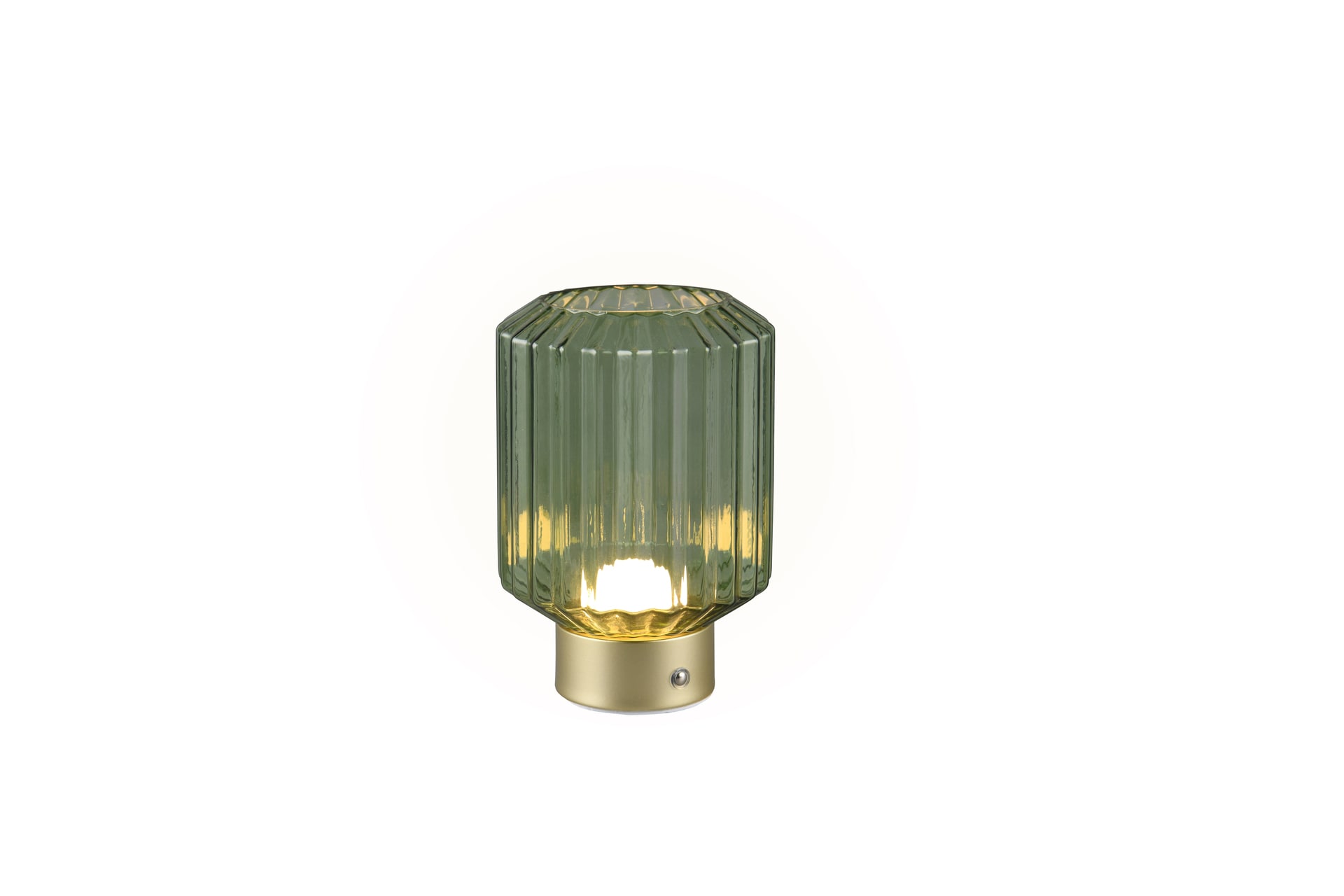 RL Akku LED Tischlampe LORD messingfarbig /grün