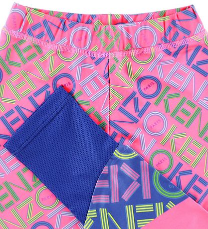 Kenzo Leggings - Exclusive Edition - Neonpink/Blau m. Logo