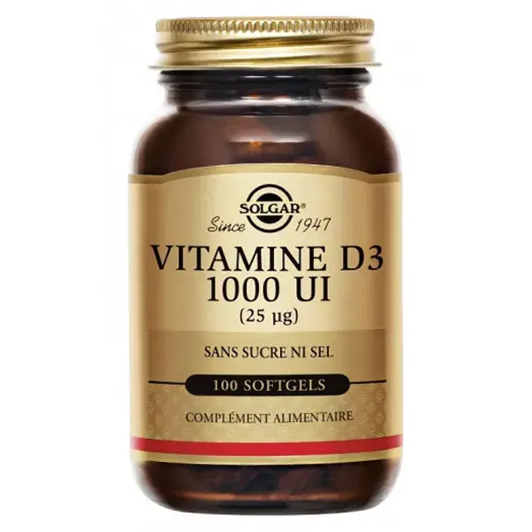Solgar Vitamina D3 1000 UI 100 cápsulas moles