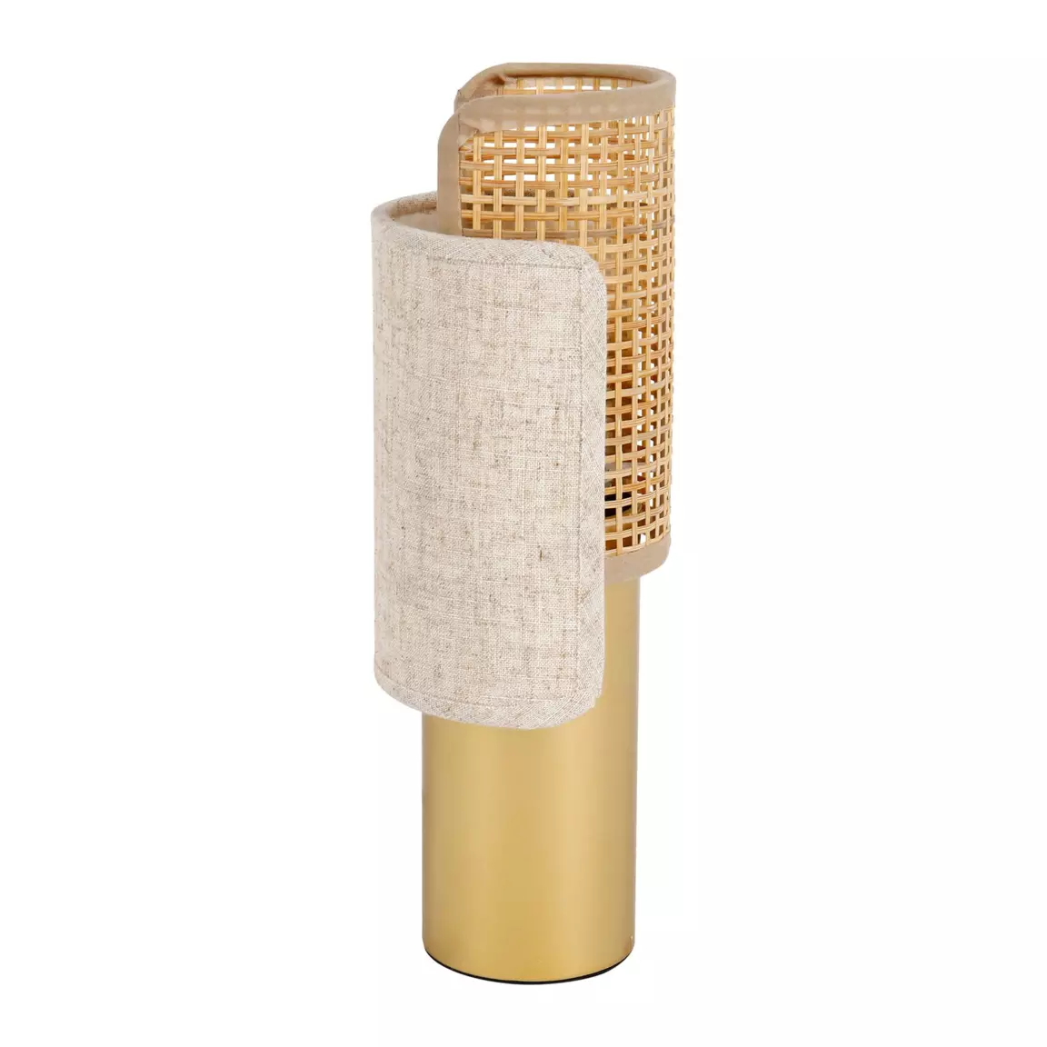 Lampe à poser en métal (H28 cm) Bourgeon Beige et doré