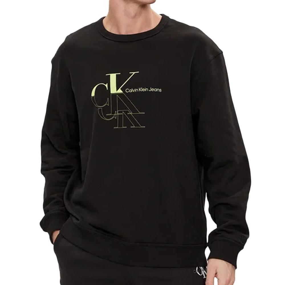 Calvin Klein Jeans Sweat Noir Homme Calvin Klein Jeans Monogram Echo
