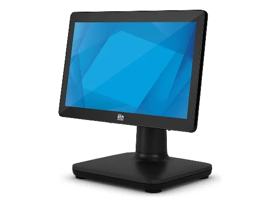 EloPOS System - Med I/O Hub Stand - alt-i-én 1 x Celeron G4900T - RAM 4 GB - SSD 128 GB - UHD Graphics 610 - Gigabit Ethernet - Win 10 IoT Enterprise LTSC 64-bit - skærm: LED 15.6