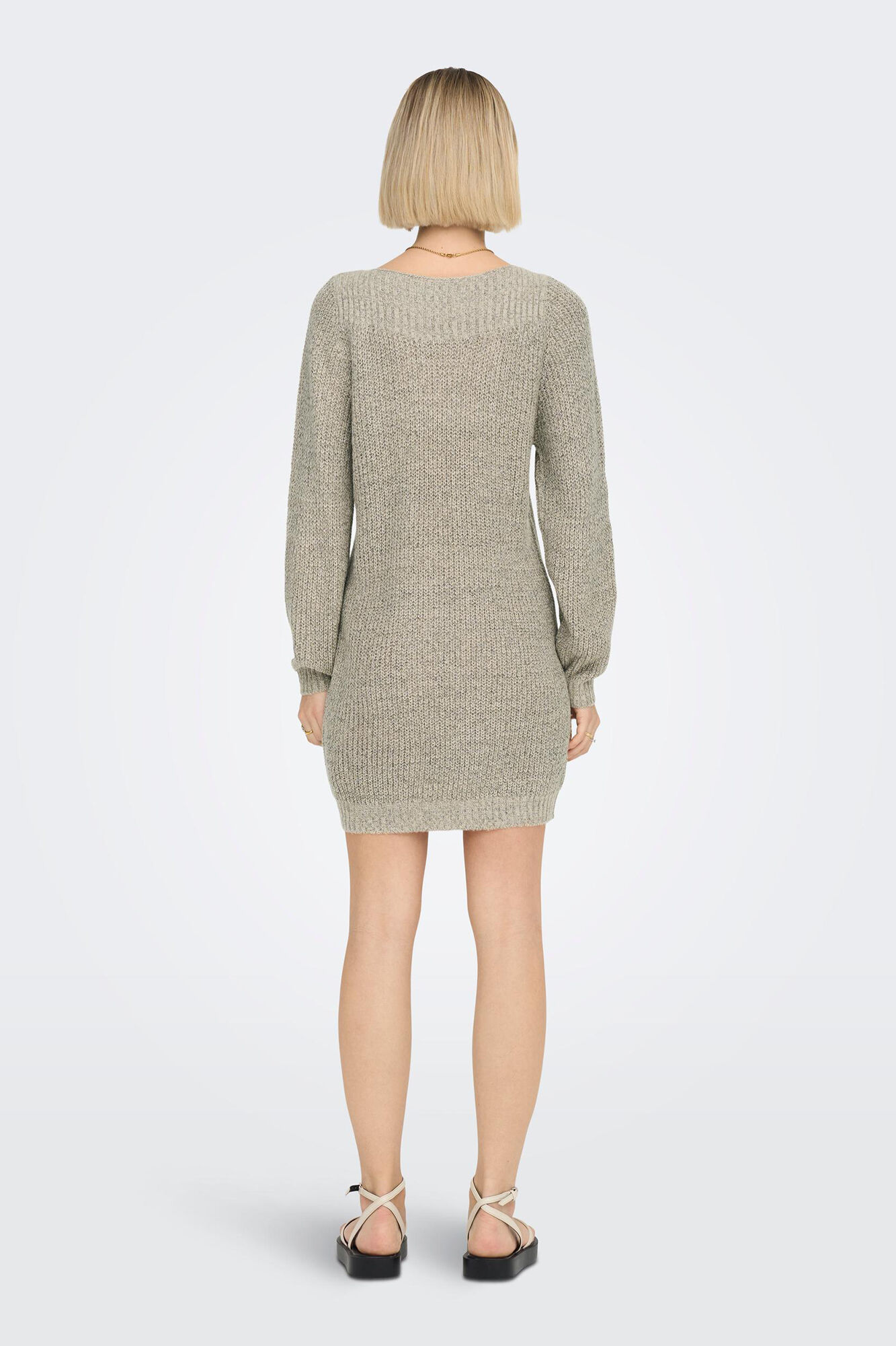 Vestido curto de tricô