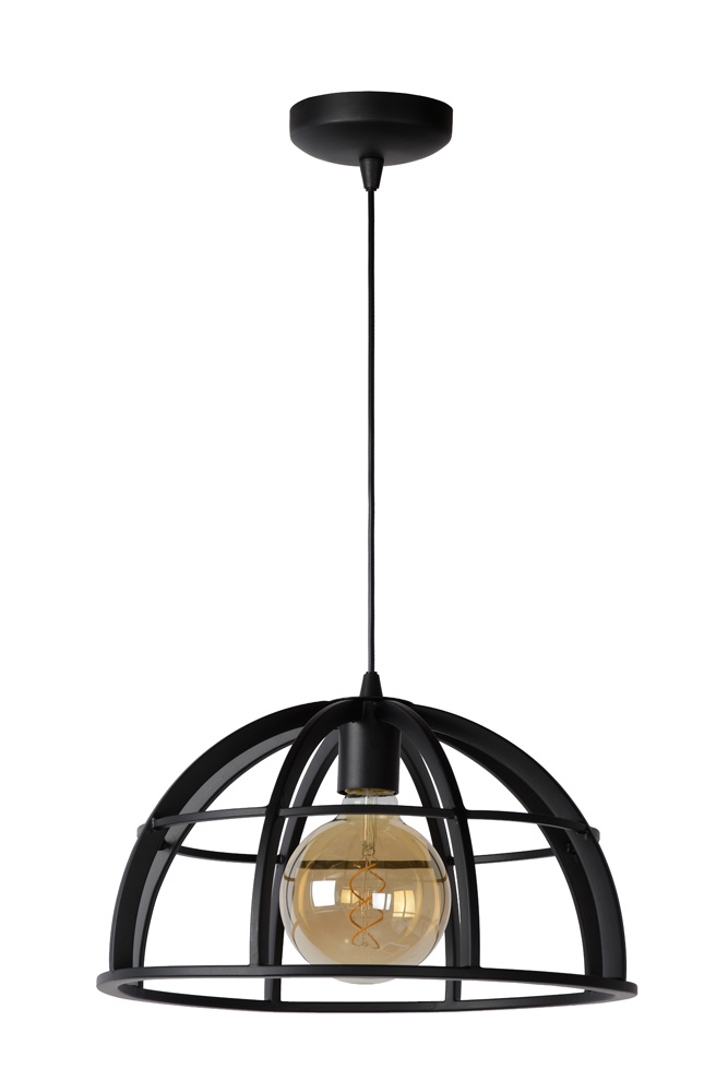 Lucide Dikra hanglamp 40cm 1x E27 zwart