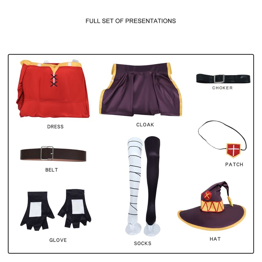 Bloomsoon - KonoSuba Megumin Cosplay Kostuumset