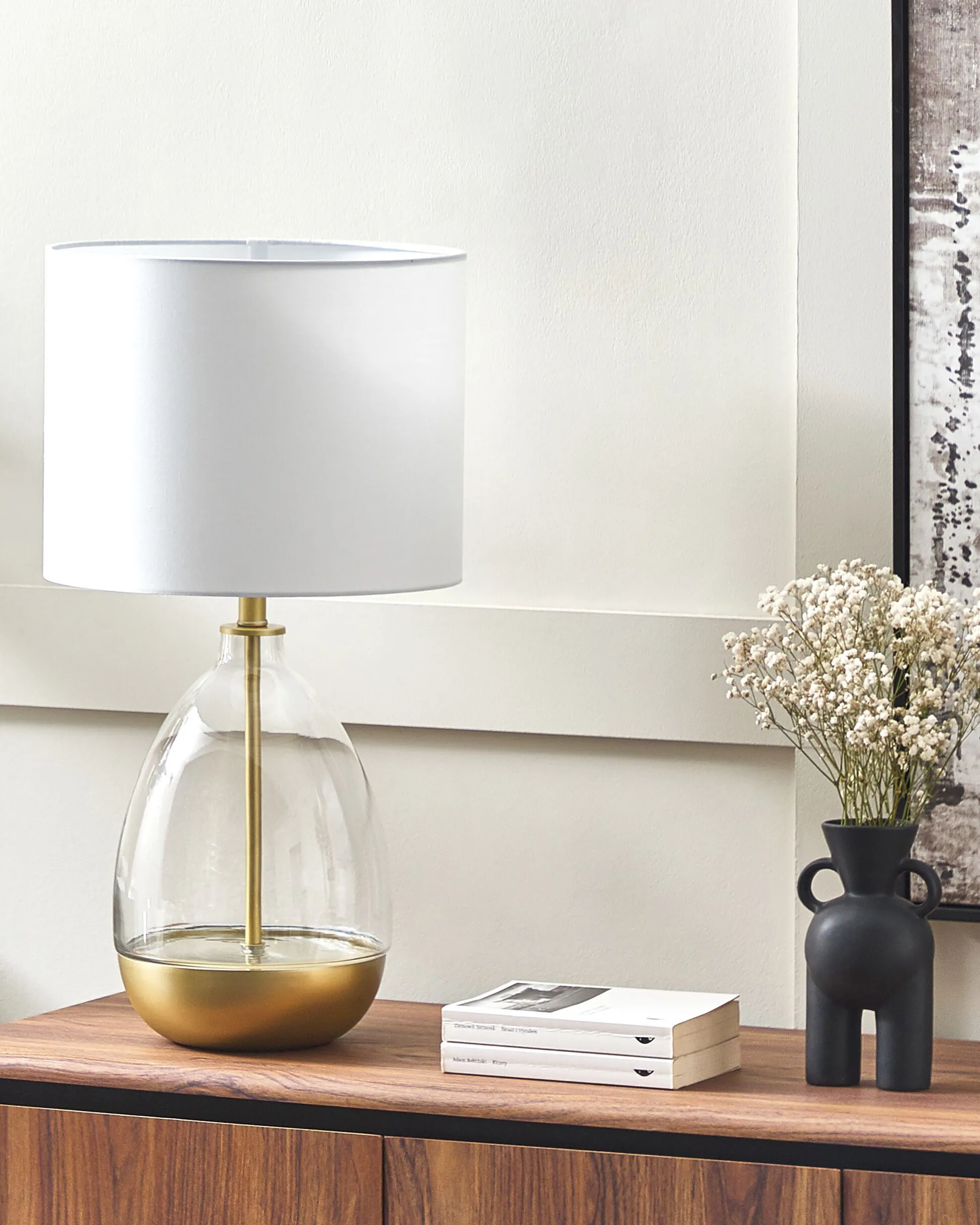 Tafellamp OKARI Glas Wit