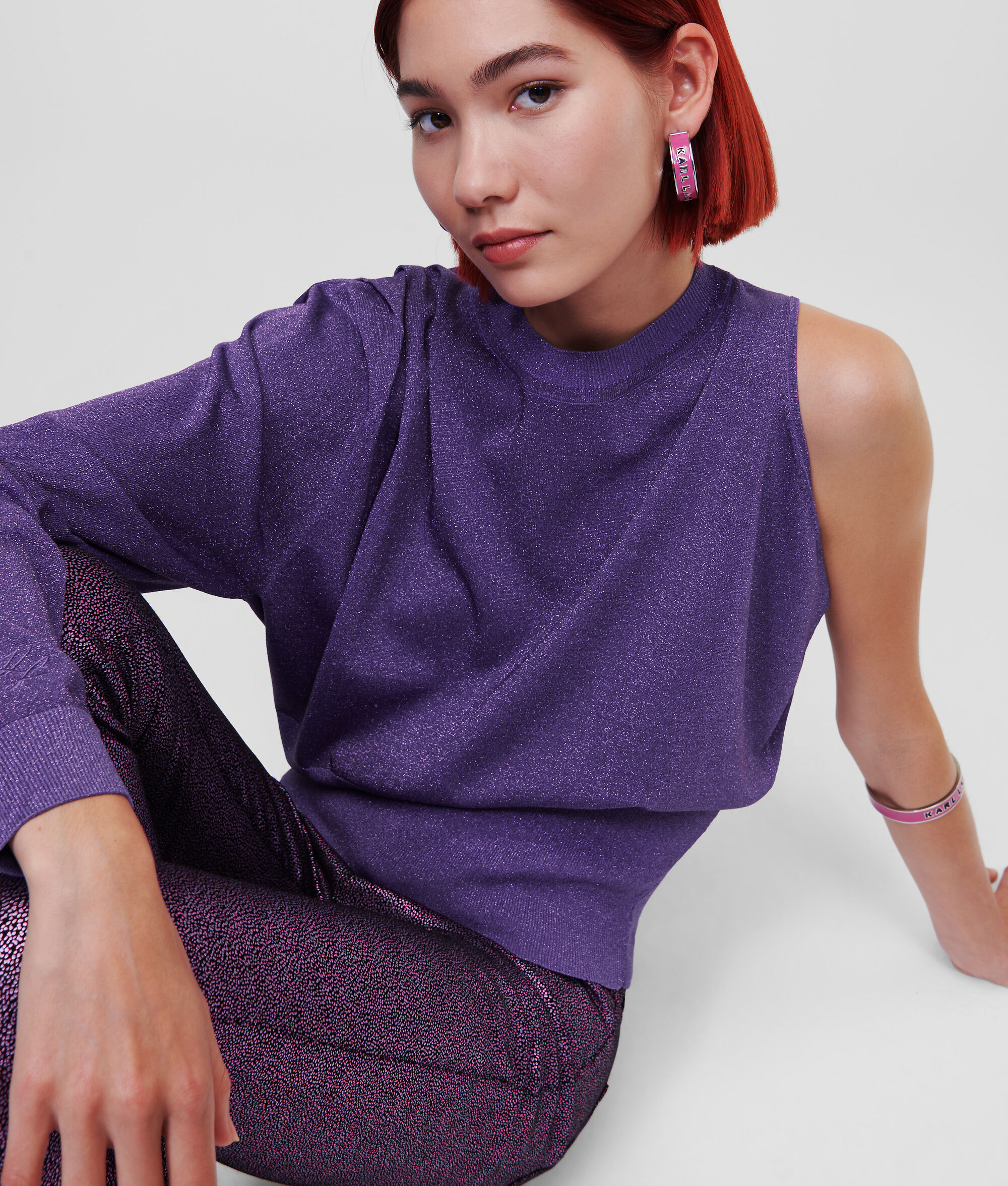 PULL ASYMÉTRIQUE IRISÉ