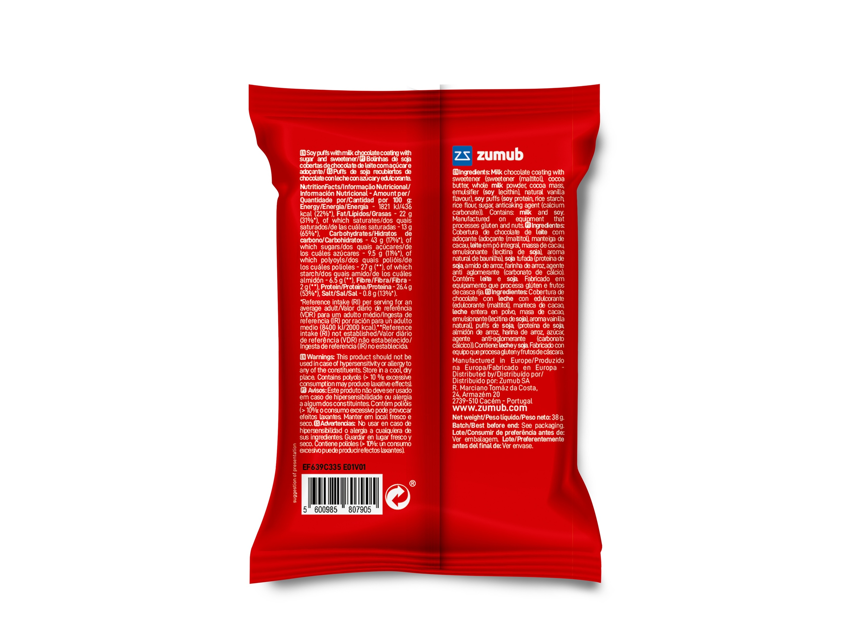 PROTEIN POPS ZUMUB CHOCOLATE DE LEITE 38G