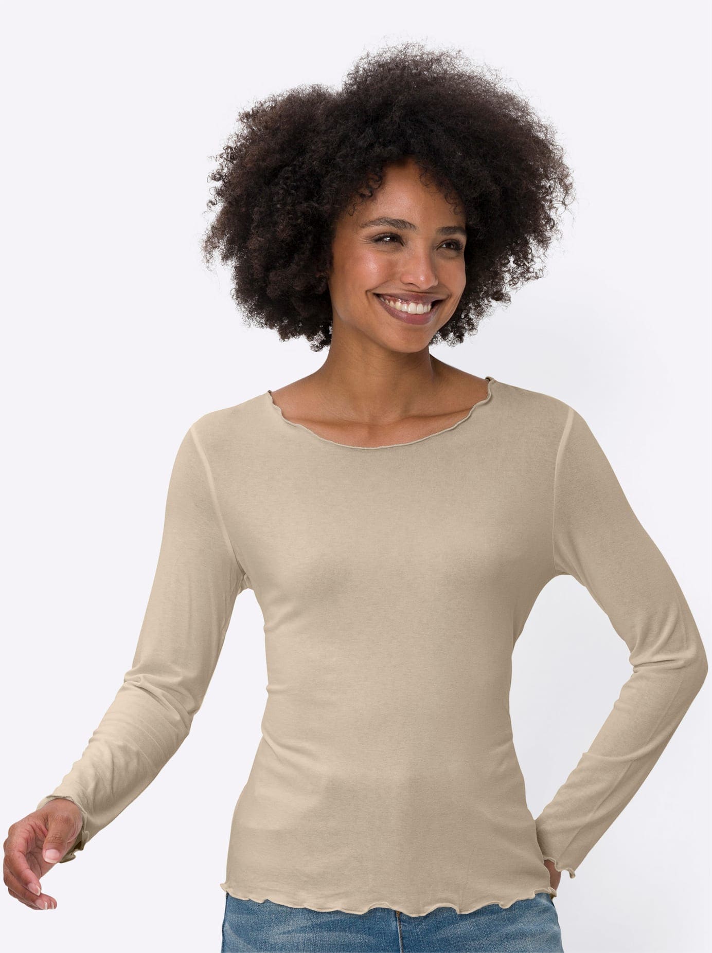 heine Langarmshirt »Doppelpack Shirts«, 2 Stk.
