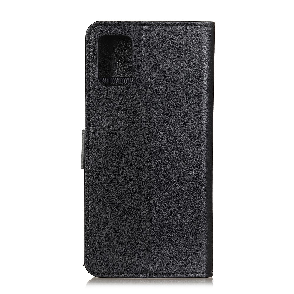 Samsung Galaxy S20 FE / S20 FE 5G Leder Tasche Flip Cover Litchi Look - Schwarz