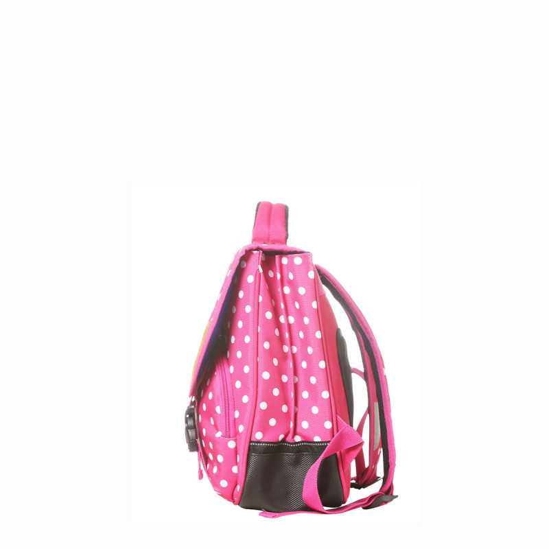 Cartable 35 cm Rose à pois blancs