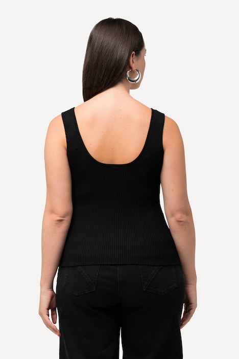 Ripptop, Slim, Herzausschnitt, ärmellos