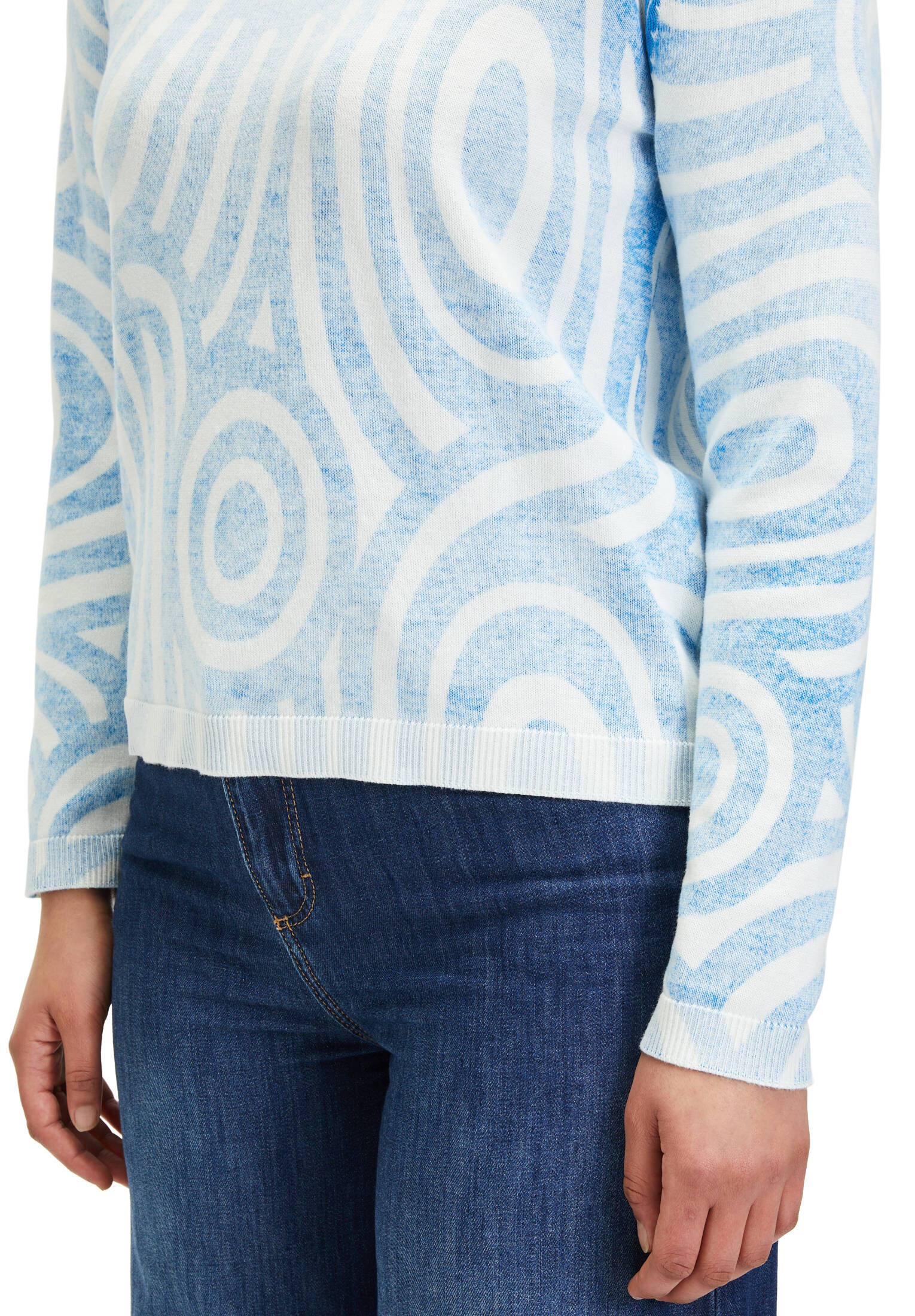 Cartoon| Damen Strickpullover mit Rundhalsausschnitt