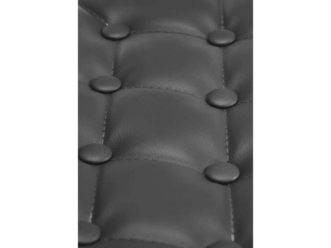 Chaise de bureau - Similicuir & Métal chromé - Noir - Dublin