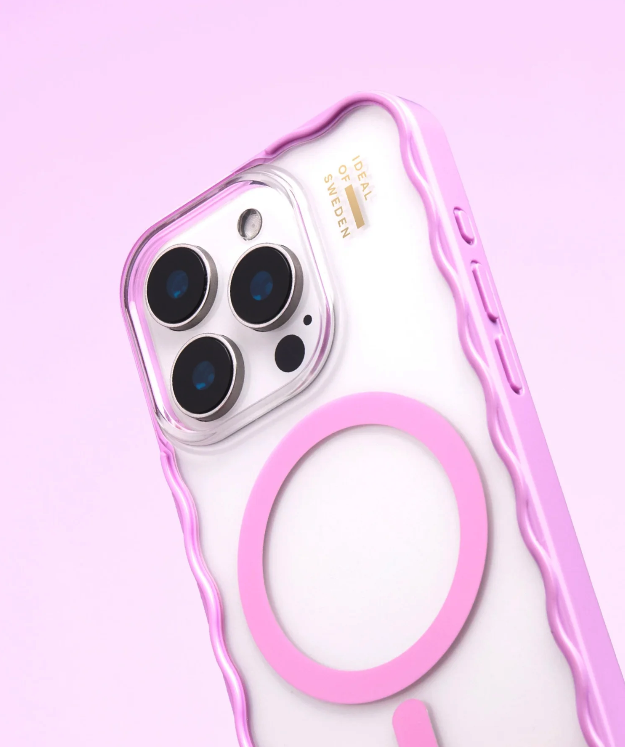 iPhone 16 Pro MagSafe Hardcase Hülle Frame Case Recycled (IDFRCMS-I2461P-51) - Transparent / Pink