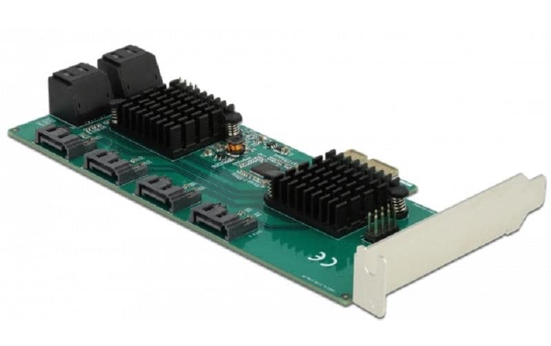 SATA-Controller 8 Port SATA<br>PCIe-Schnittstellenkarte mit 8x 2 Pin Pfostensteckern