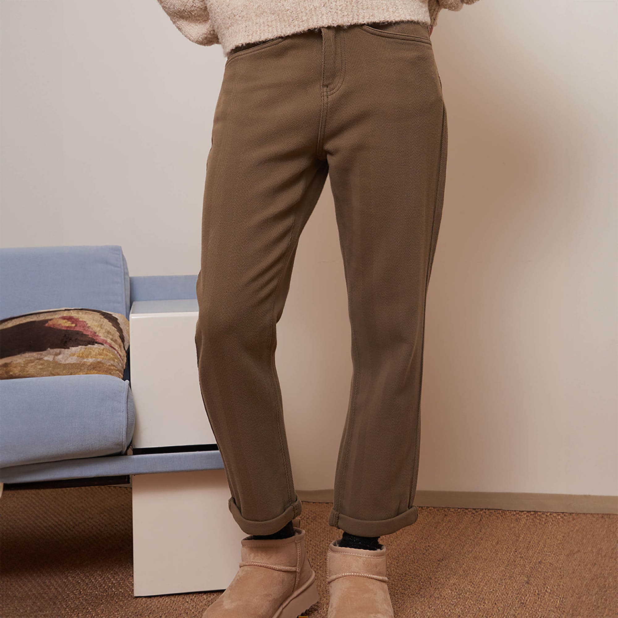 Pantalon Femme kaki