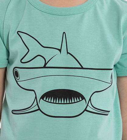 ANIMALS T-Shirt - DyrHide - Aqua Umriss Hammerhai