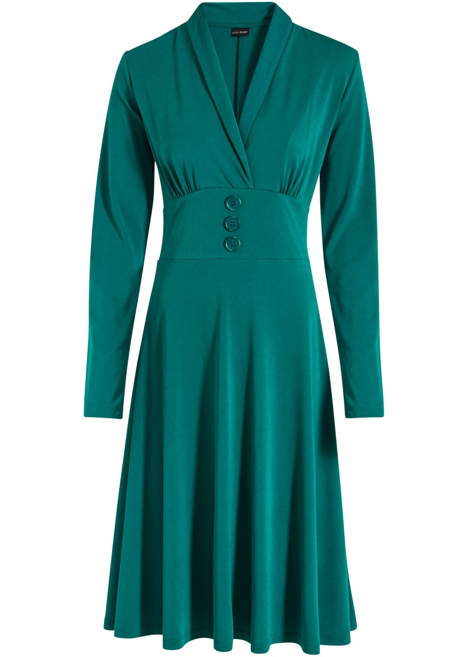 Robe en jersey à boutons