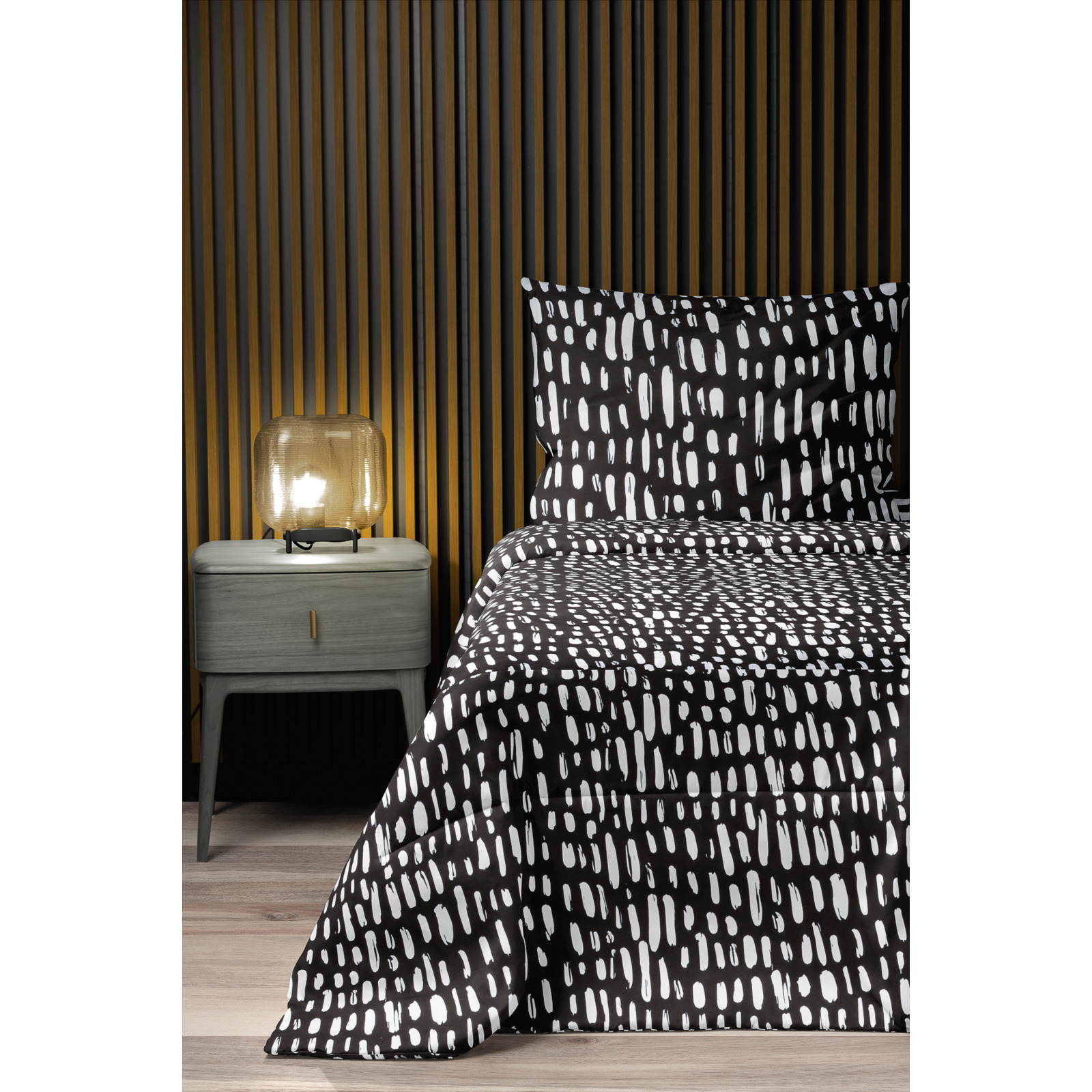Bettwäsche mit Allover-Print 200x210 2x65x65 Bettanzug Fra