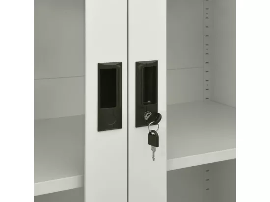 Armoire de bureau Gris clair 90x40x180 cm Acier