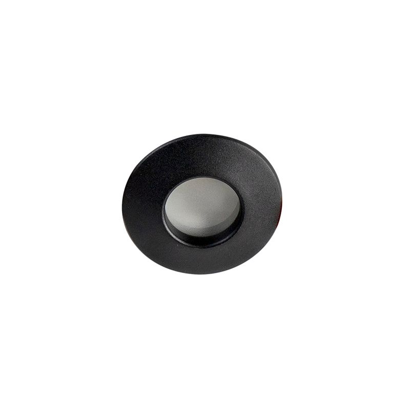 Moderne inbouwspot zwart GU10 50mm IP44 - Gap