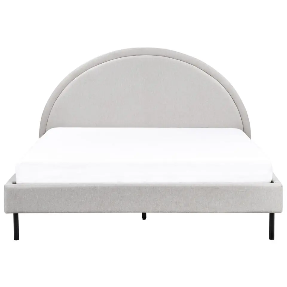 MARGUT - Bed - Lichtgrijs - 160 x 200 cm - Polyester