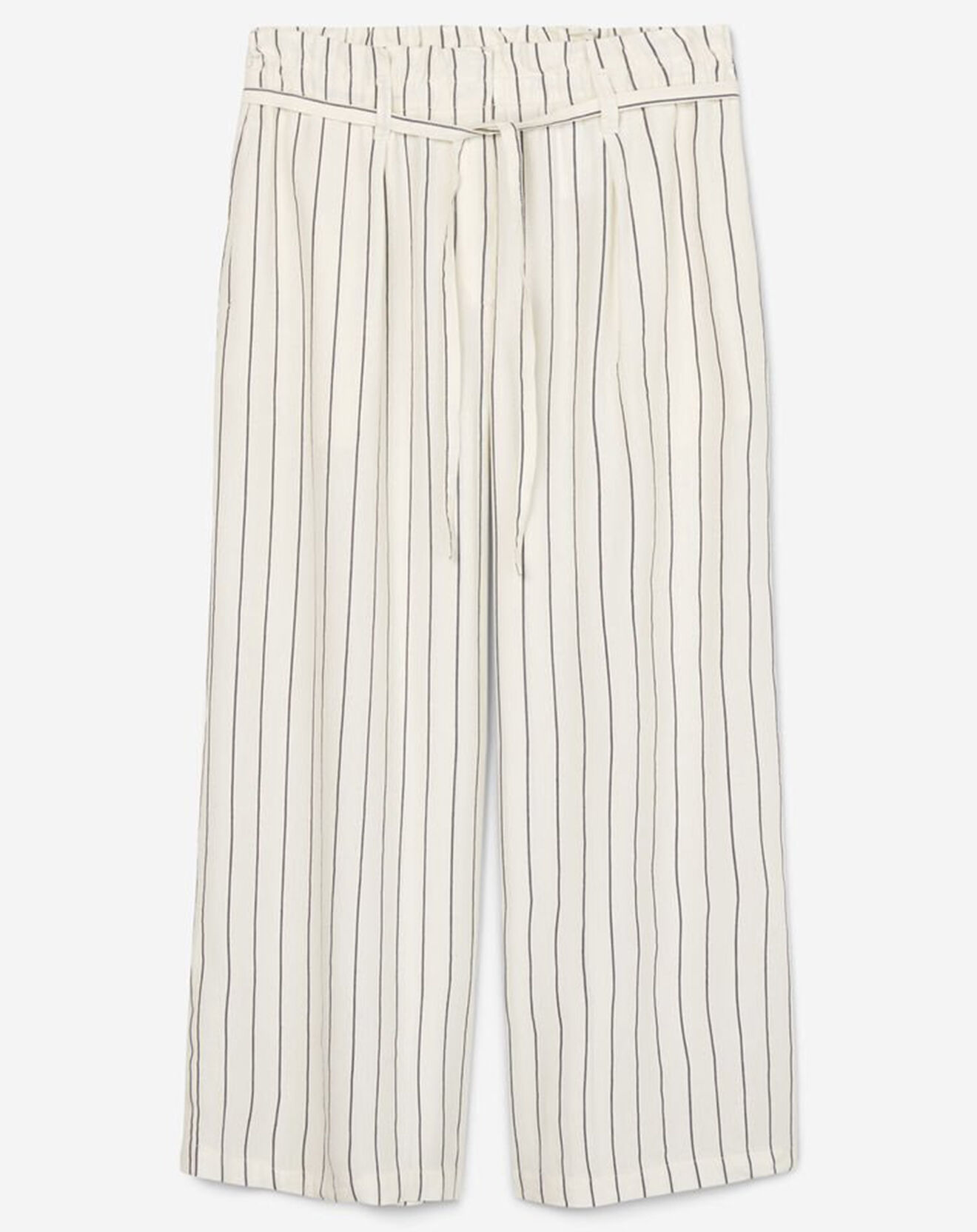 Marc O'Polo Pantalon en Lin mélangé à rayures blanc/bleu