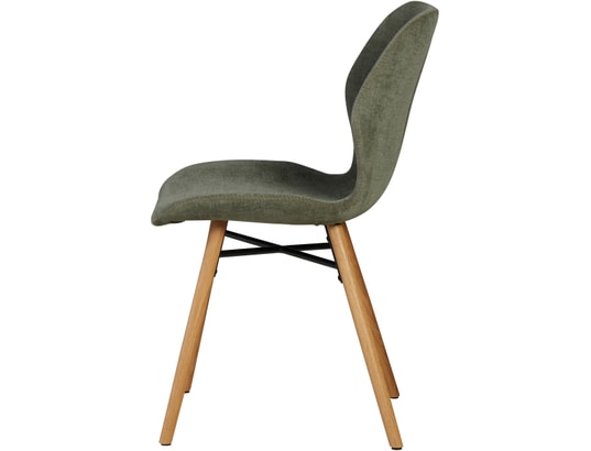 CONCEPT1 - Chaise Lot de 2 C. Keri vert bouteille tissu