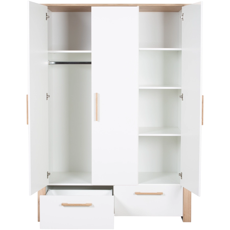 kindsgard Kleiderschrank hemme 3-türig weißEiche