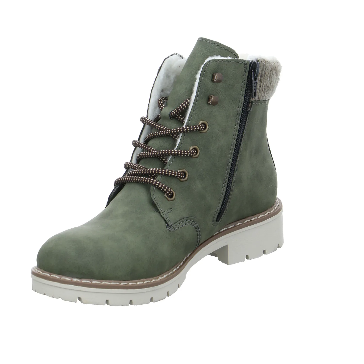 RIEKER Boot Olive Lederimitat  mit Rieker-TEX