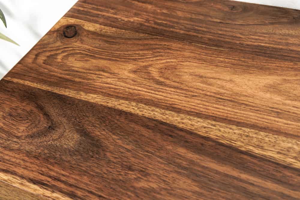 Massives Wandregal PURE 80cm braun stone finish Sheeshamholz Steckregal