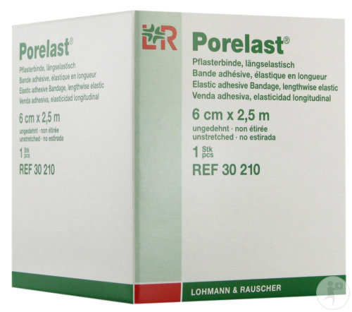 Lohmann & Rauscher Porelast Bande Adhésive Elastique 6cmx2,5m 1 Pièce