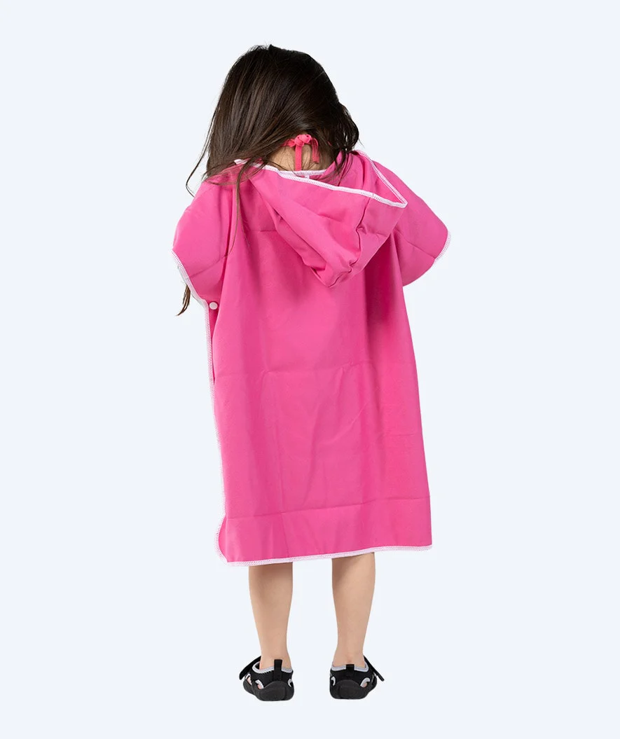 Watery badeponcho til børn - Microfiber - Pink