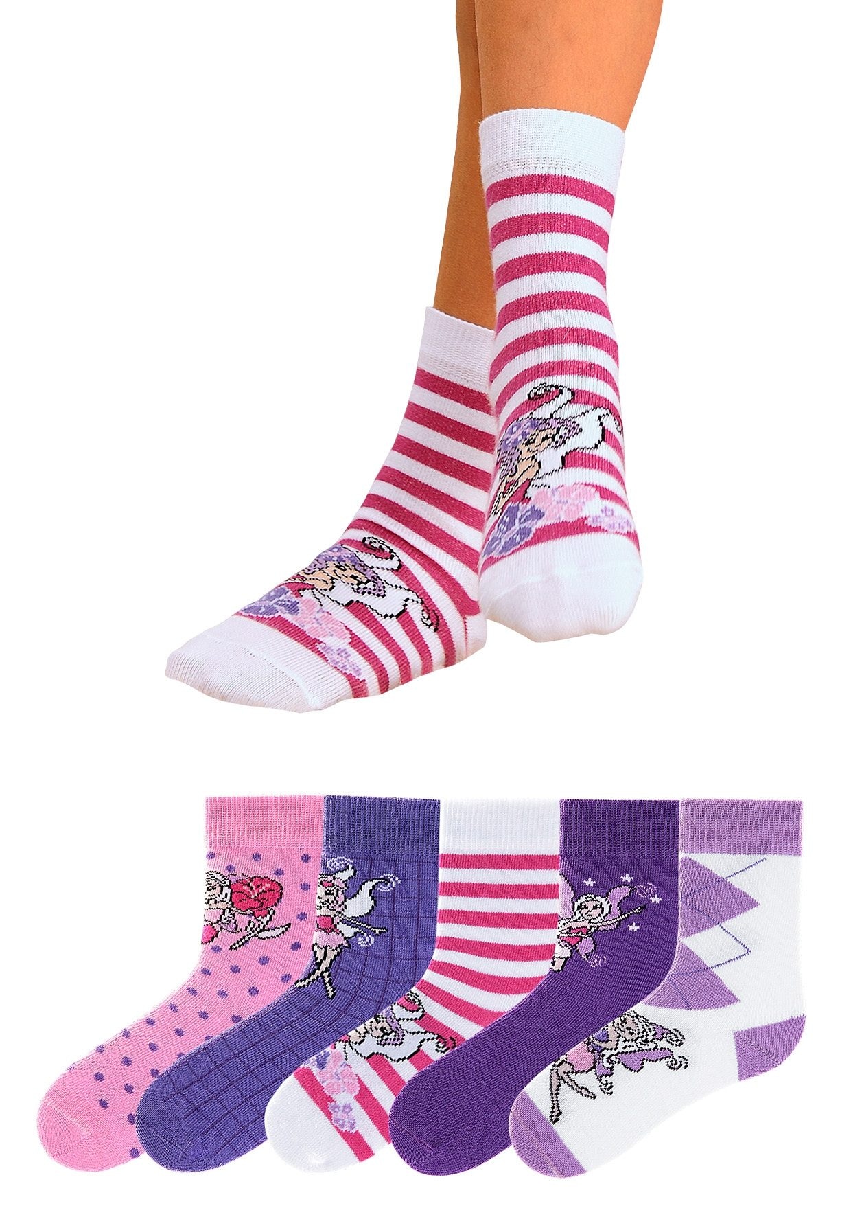H.I.S Socken Packung, 5 Paar tlg. in 5 farbenfrohen Designs