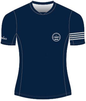 1987 TEAM Damen-Kurzarmshirt  dunkelblau  L