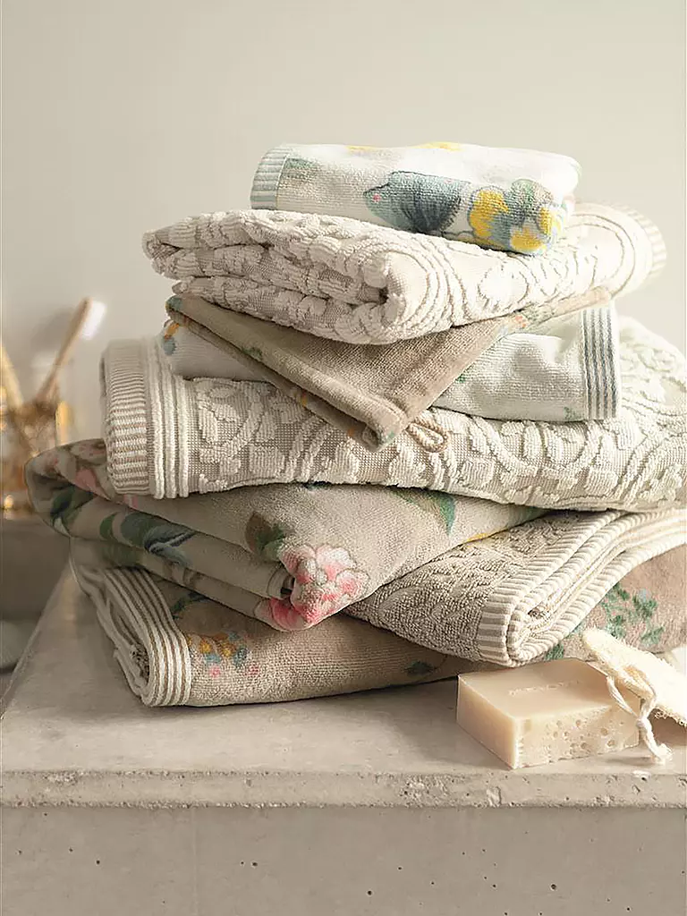 PIP STUDIO Handtuch LES FLEURS 55x100cm Weiss weiss